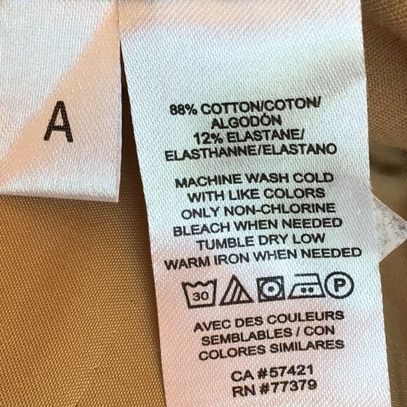 Ann Taylor EVA Tan Curvy Fit Classic Cuffed Ankle Pants - Picture 16 of 16